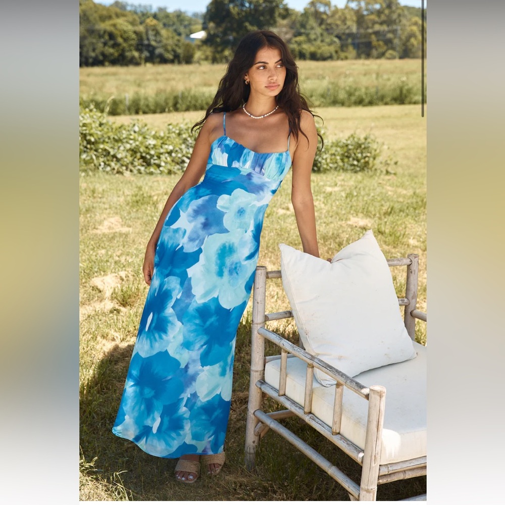 FortunateOne HUES OF NIGHT MAXI DRESS BLUE